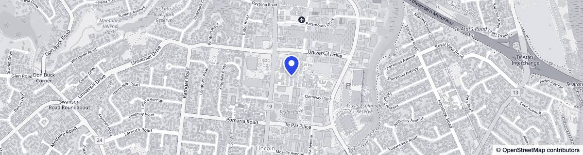 Street map around Ryman Miriam Corban Care Centre