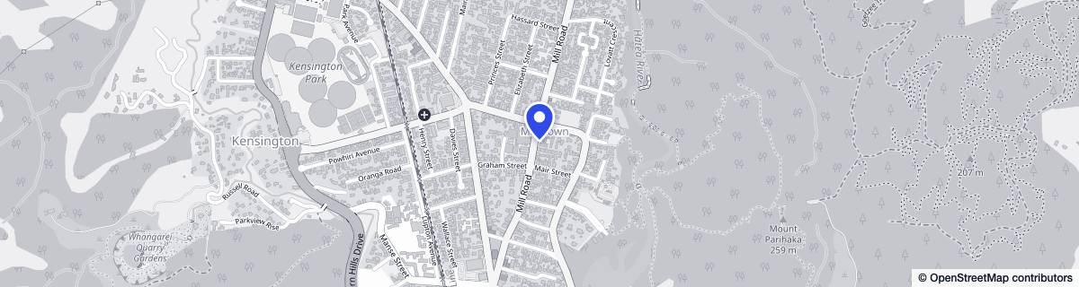 Street map around Shalom Aged Care