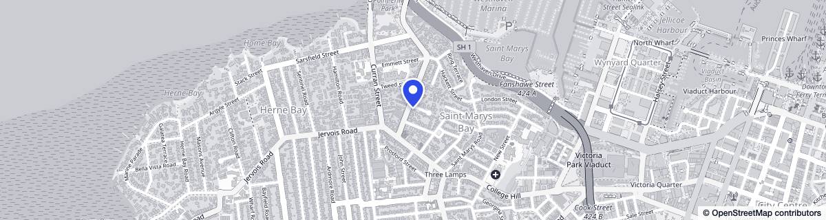 Street map around Shelly Beach Dementia