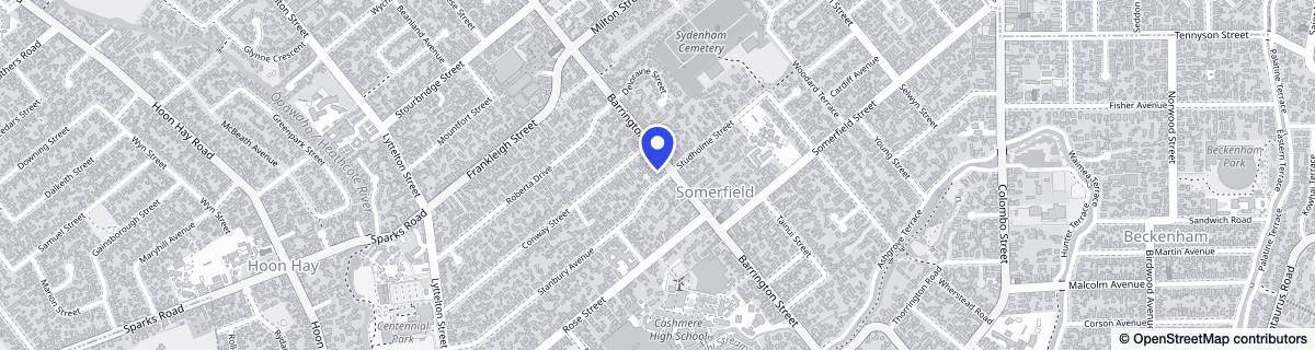 Street map around Somerfield Dementia Rest Home