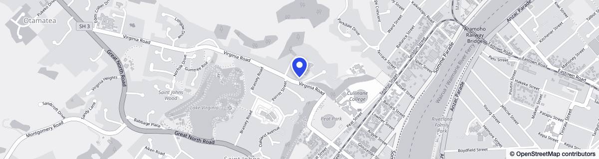 Street map around St Johns Hill Lifecare