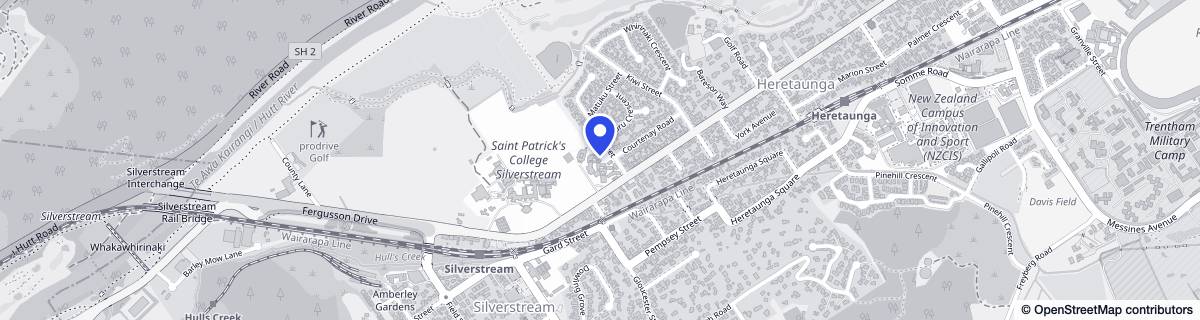 Street map around St Joseph's Lifecare (Hāto Hōhepa Raupī Ora)