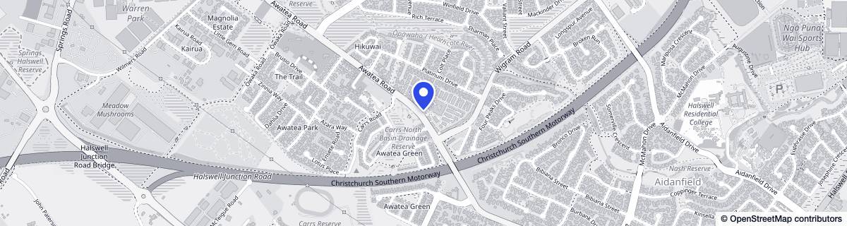 Street map around Summerset at Wigram