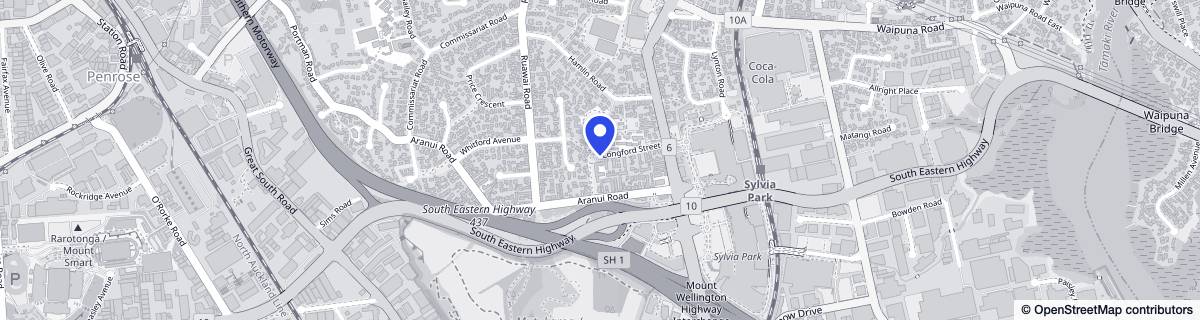 Street map around Sylvia Park Hospital