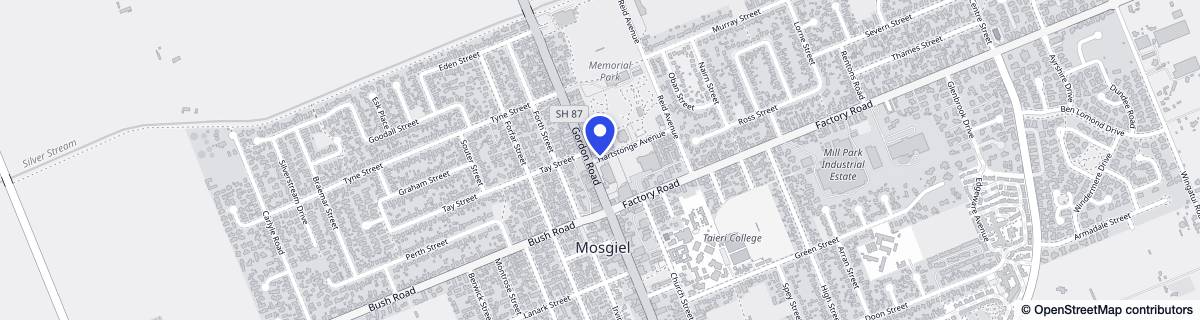 Street map around Taieri Court (a Presbyterian Support Otago Enliven home)