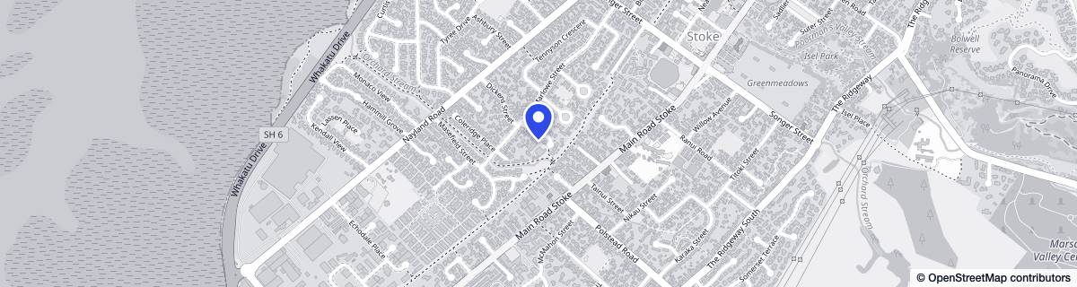 Street map around Tasman Dementia Care