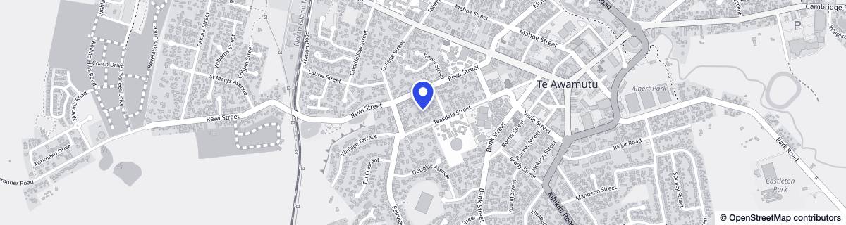 Street map around Te Ata