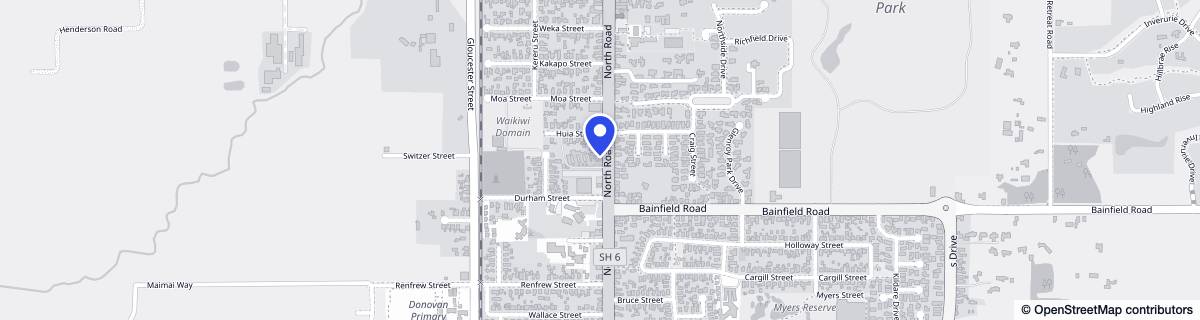 Street map around Vickery Court
