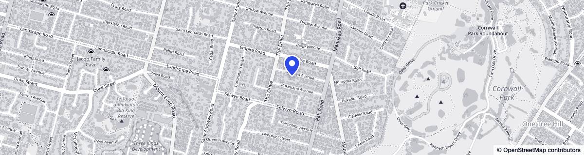 Street map around Victoria Epsom