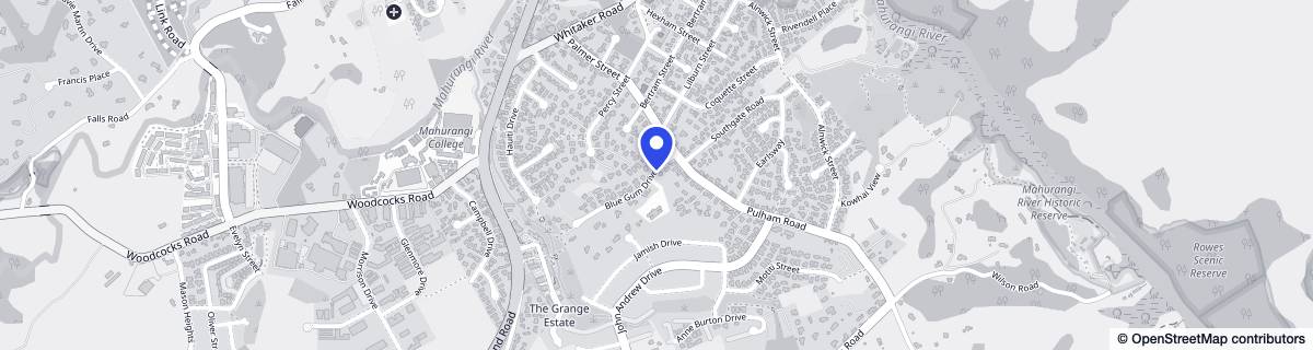Street map around Warkworth Hospital