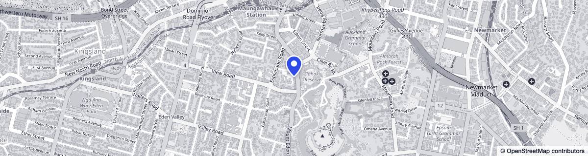 Street map around Wesley Home & Care (Mt Eden) - Rest Home