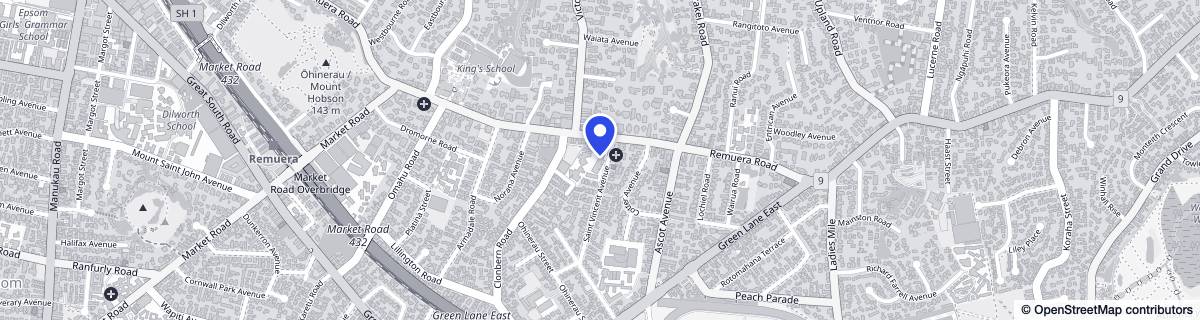 Street map around 7 Saint Vincent - Metlifecare Retirement Village