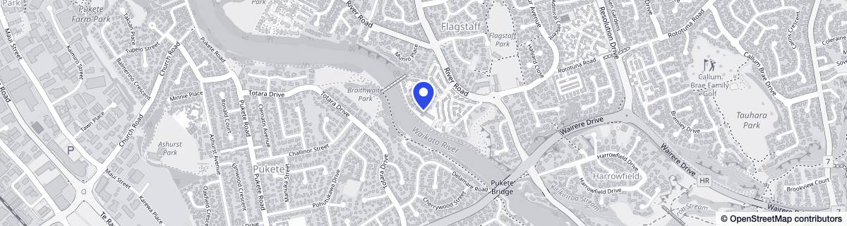 Street map around Alandale Retirement Village