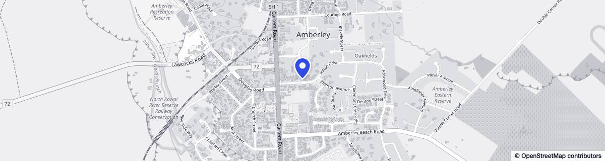 Street map around Amberley Rest Home & Retirement Studios
