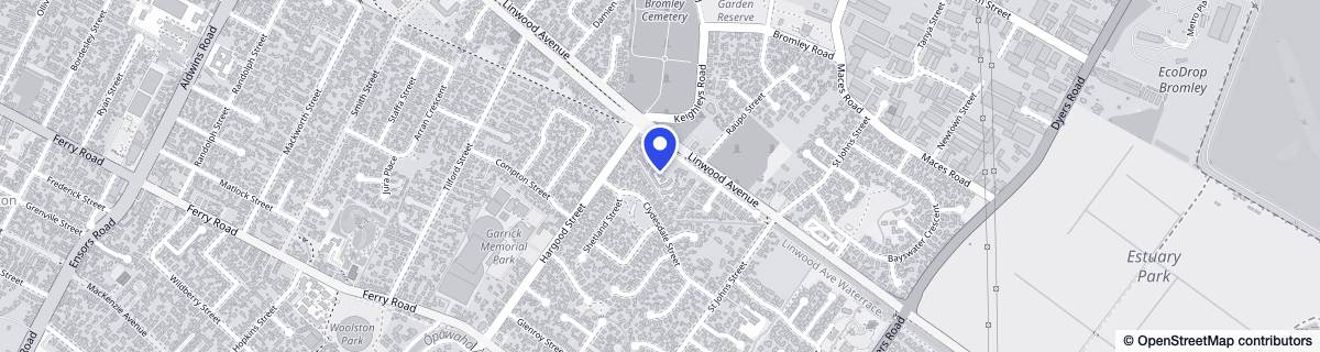 Street map around Archer Linrose Village | Christchurch