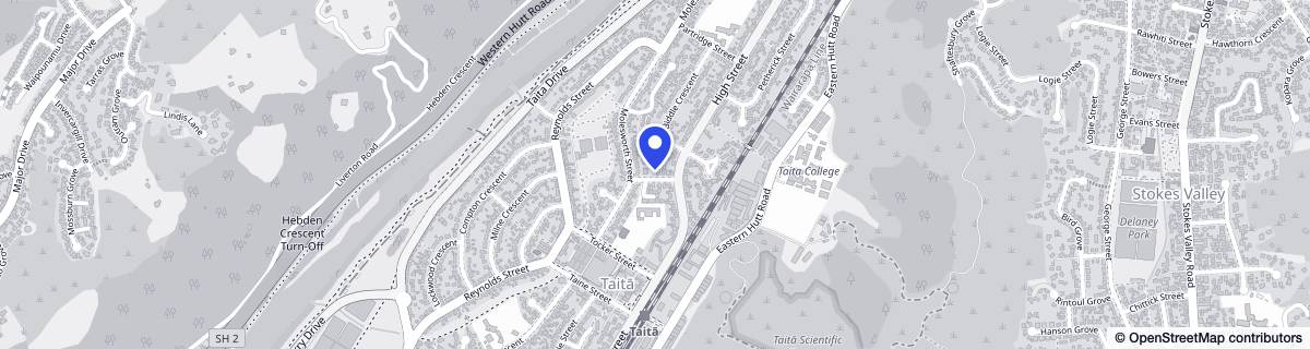 Street map around Aroha Care Centre for the Elderly and Retirement Village