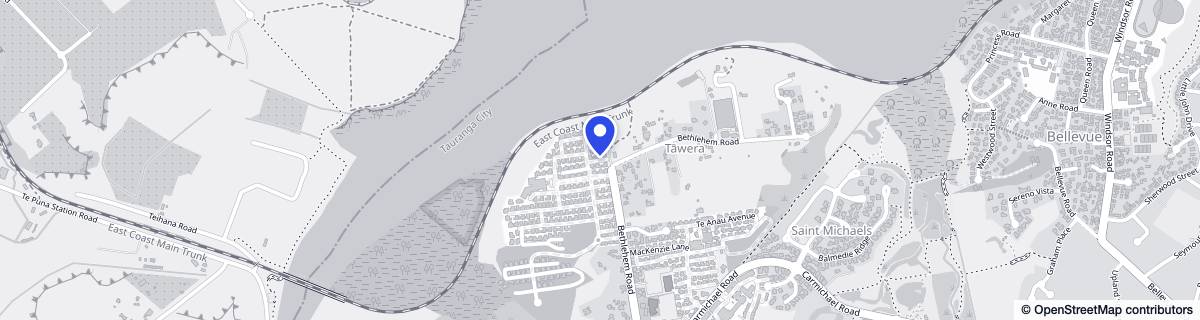 Street map around Arvida Bethlehem Shores