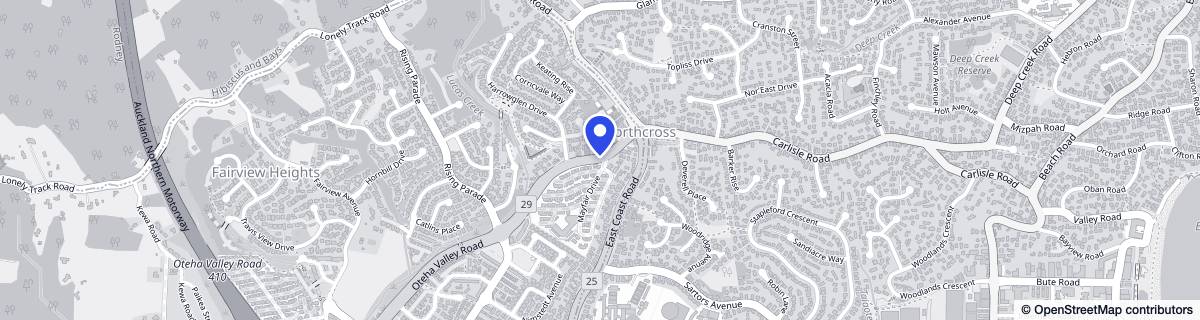 Street map around Arvida Mayfair AKL