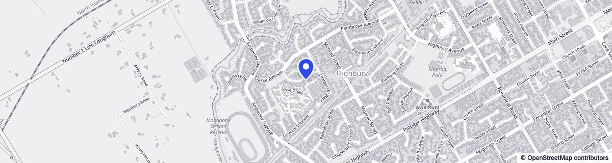 Street map around Arvida Olive Tree
