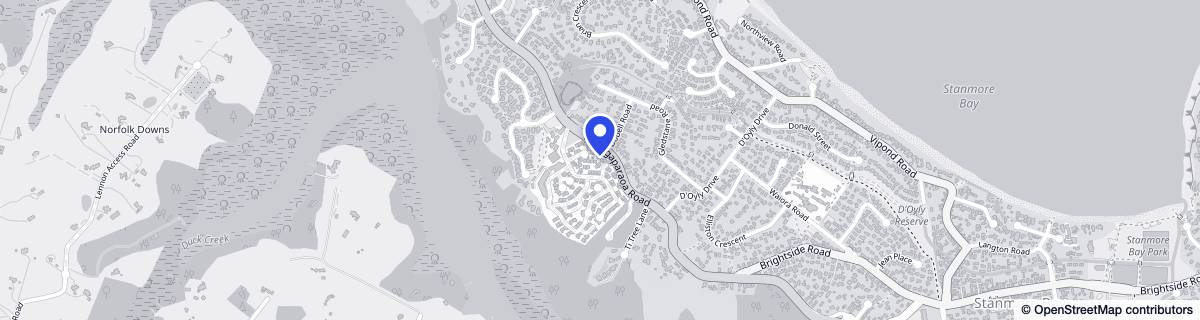 Street map around Arvida Peninsula Club