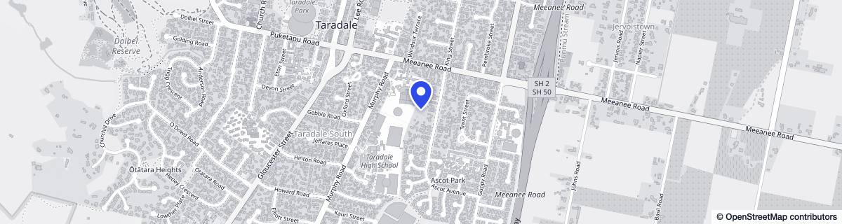 Street map around Ascot Park Retirement Village