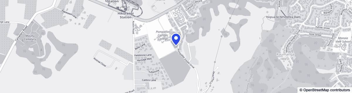 Street map around Ashbury Heights