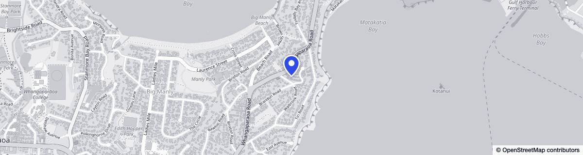 Street map around Baycrest Retirement Village