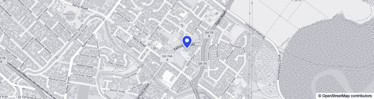 Street map around Brookhaven Retirement Village and Rest Home