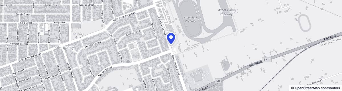 Street map around Bupa Ascot Retirement Village