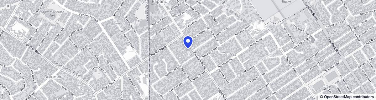 Street map around Bupa Parklands Care Home