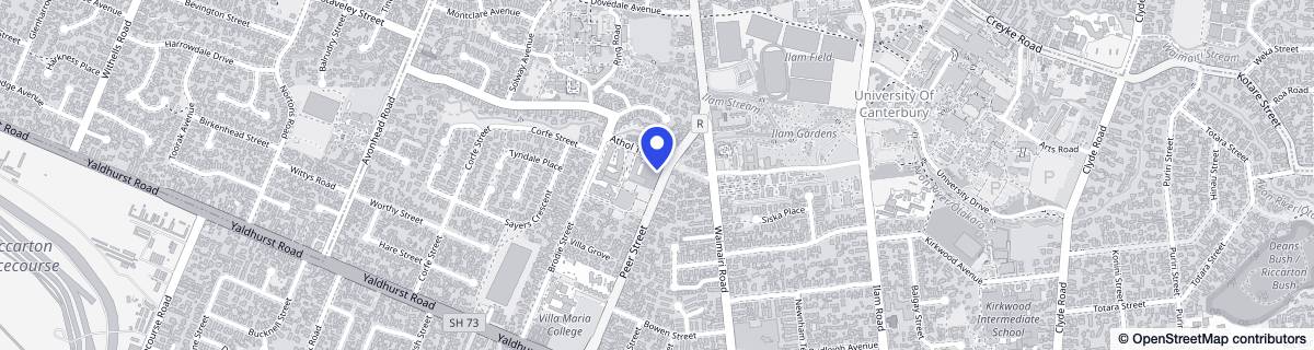 Street map around Bupa Parkstone Retirement Village