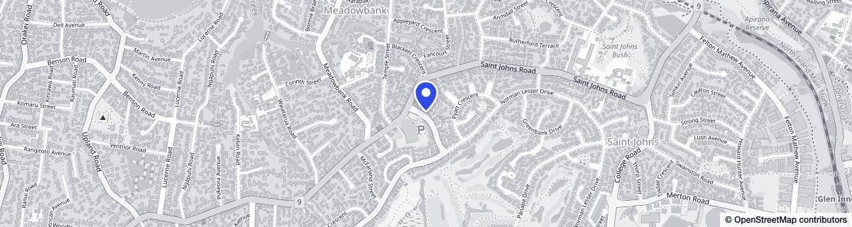 Street map around Bupa Remuera Retirement Village