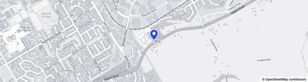 Street map around Bupa Riverstone Retirement Village