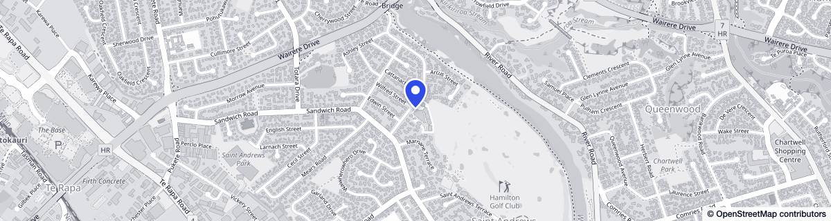 Street map around Bupa St Andrews Retirement Village