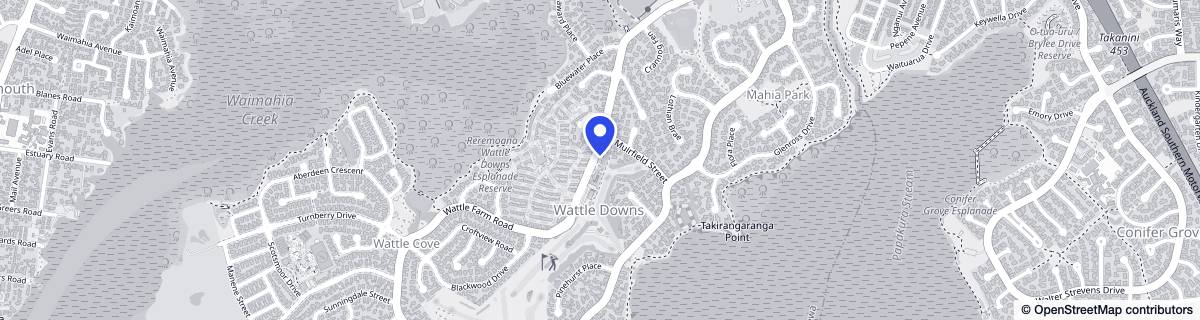 Street map around Bupa Wattle Downs Care Home