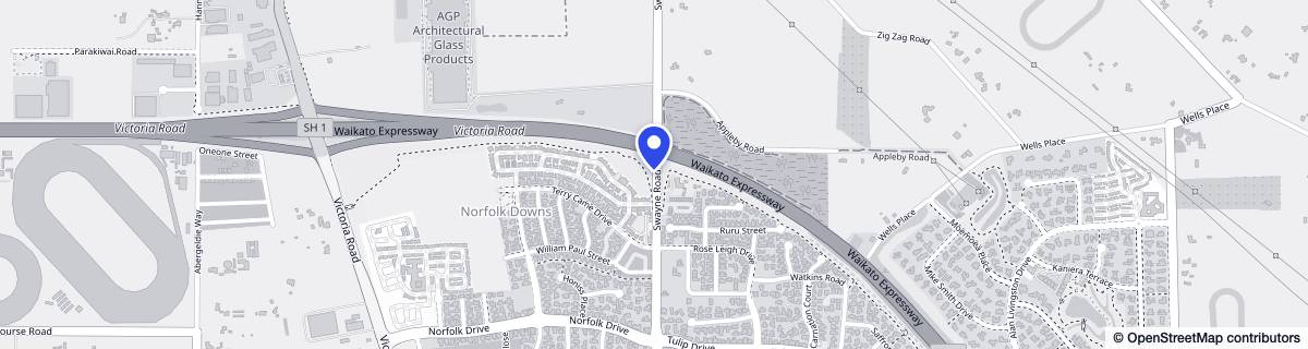 Street map around Cambridge Oaks - A Freedom Lifestyle Village