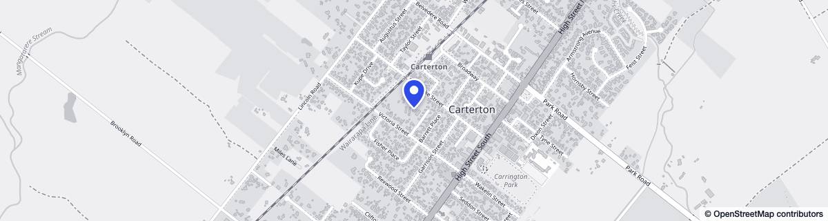 Street map around Carter Court Care Home