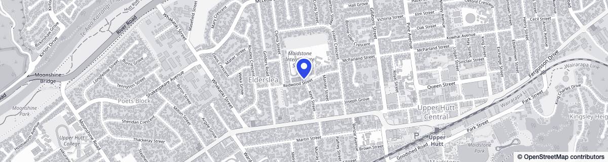 Street map around Elderslea Rest Home