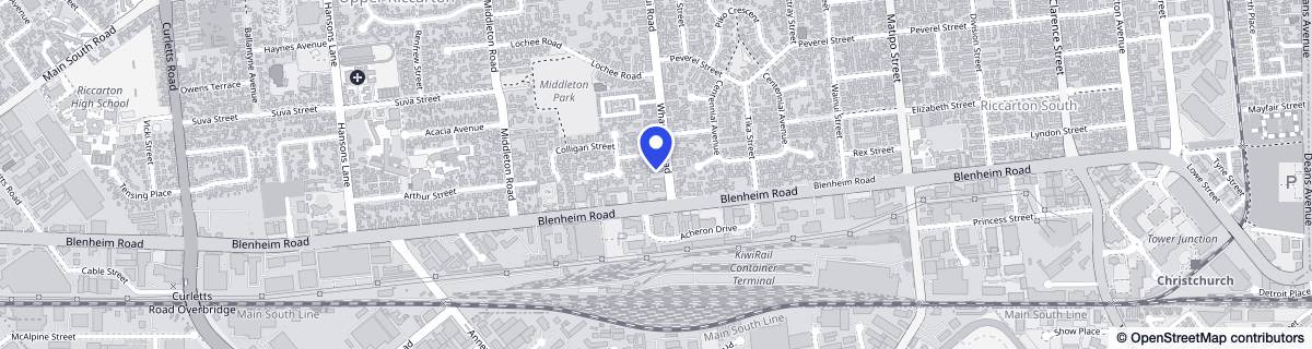 Street map around Elms Court Gardens