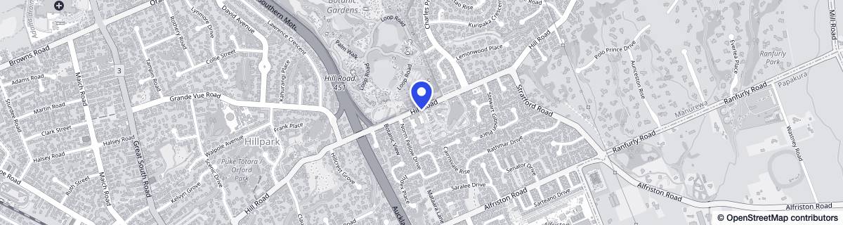 Street map around Elmwood