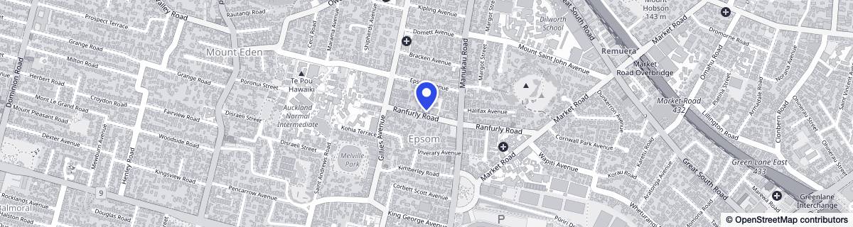 Street map around Epsom Village (Real Living)