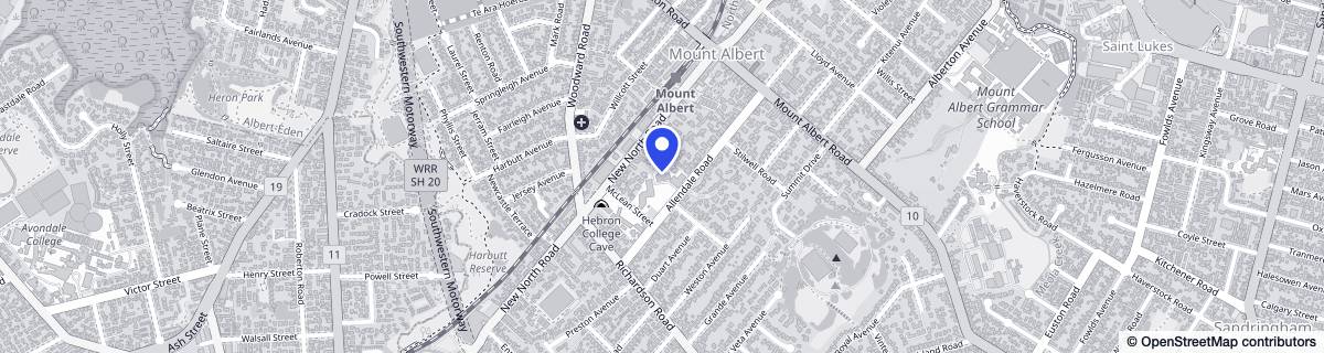Street map around Everil Orr Living - Mount Albert
