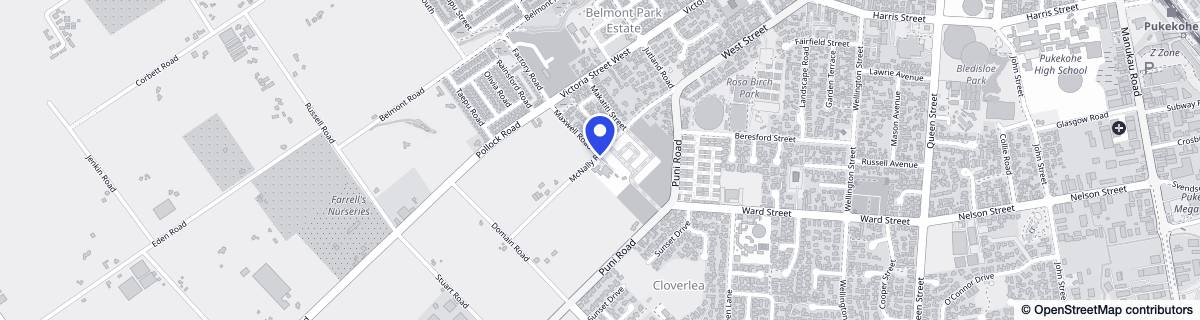 Street map around Franklin
