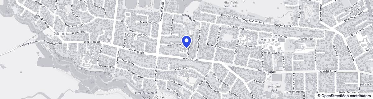 Street map around Glenwood Home