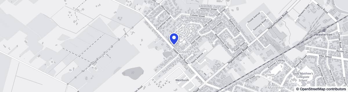 Street map around Glenwood Masonic Hospital