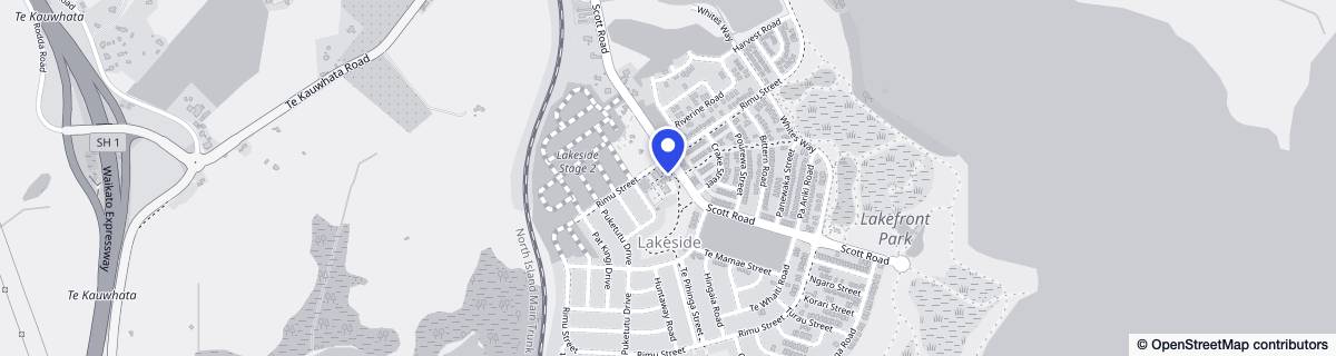 Street map around Goodfellows Lakeside