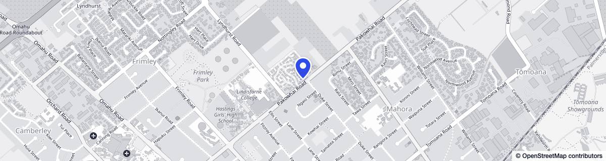 Street map around Gracelands Rest Home & Village
