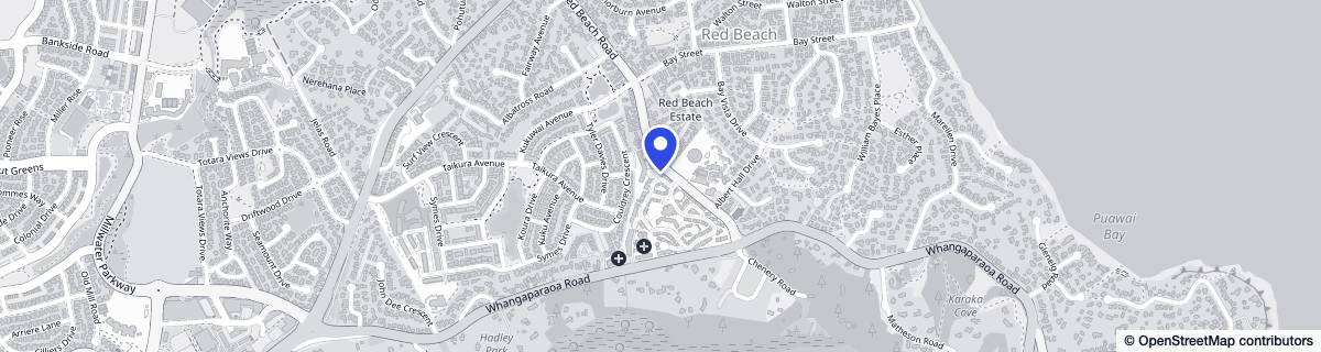 Street map around Hibiscus Coast Village - Metlifecare Retirement Village