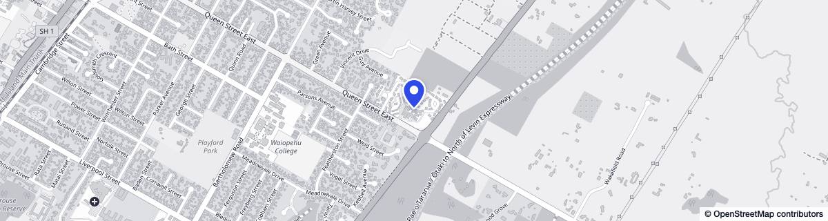 Street map around Horowhenua Masonic Village