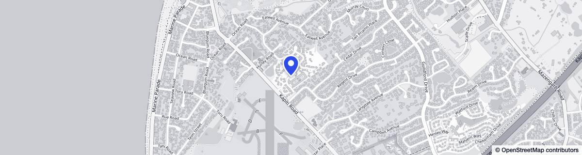 Street map around Kapiti Retirement Trust - Sevenoaks